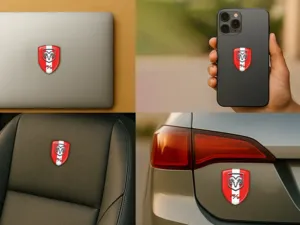 Dodge Adesivi Logo Stampati Corsa Premium Regolabili